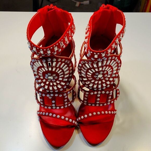 BRAND NEW  MELLY HIGH HEEL STILETTOS GLADIATOR STYLE OPEN TOE SANDAL - Picture 4 of 16